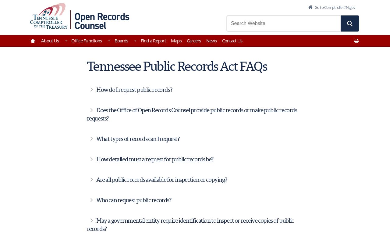Tennessee public records rules for Grainger arrest records